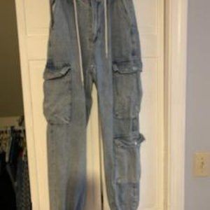 Forever 21 denim cargo pants